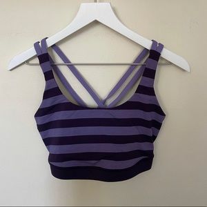 Lululemon Energy Bra purple stripes